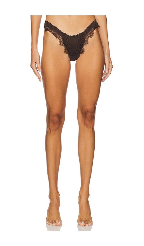 kat the label sorrento thong in brown.