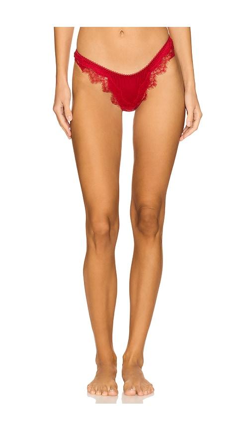 kat the label sorrento thong in red.