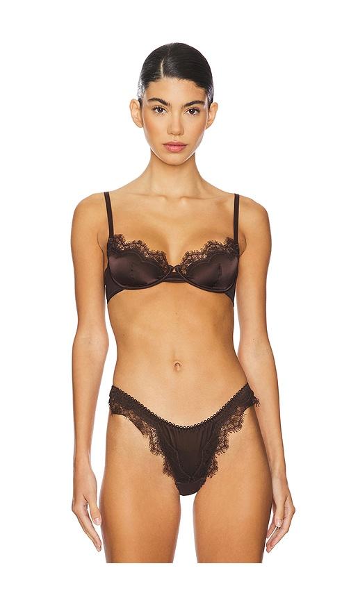 kat the label sorrento underwire bra in brown.