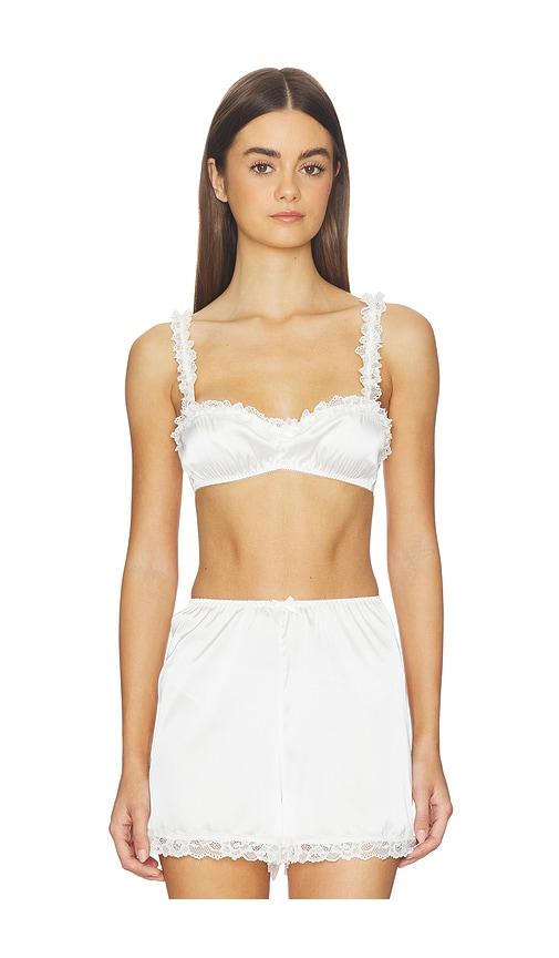 kat the label stella bralette in ivory.