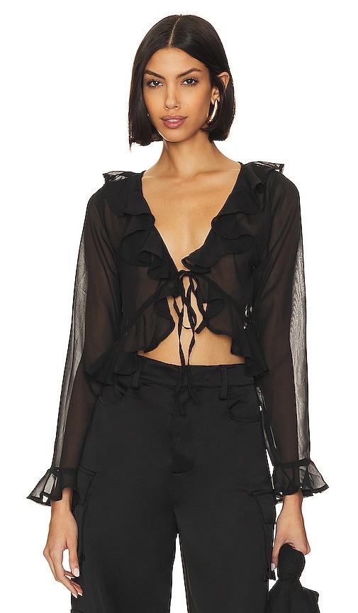 kat the label winnie blouse in black.