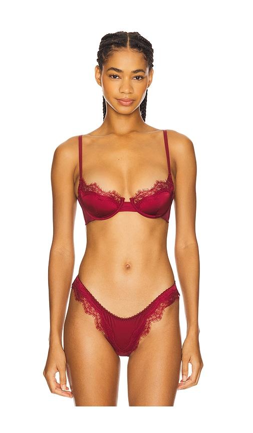 kat the label x revolve sorrento underwire bra in red.