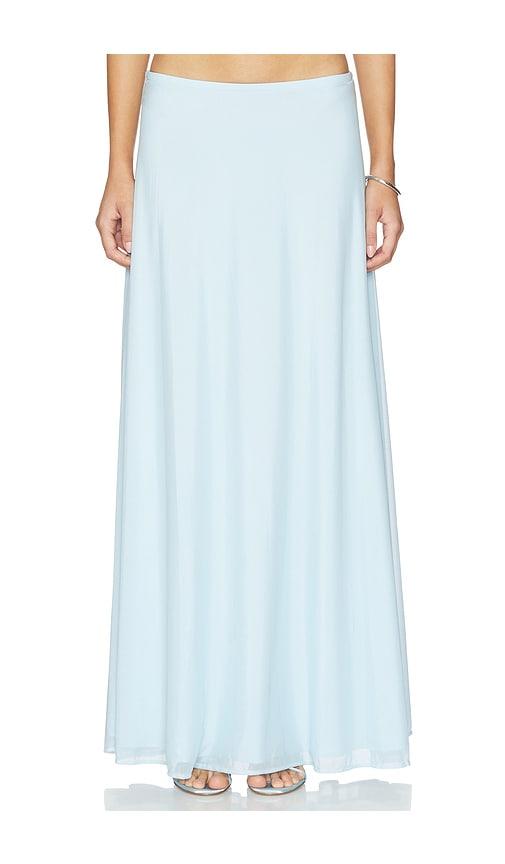 kate barton jersey circle skirt in baby blue.