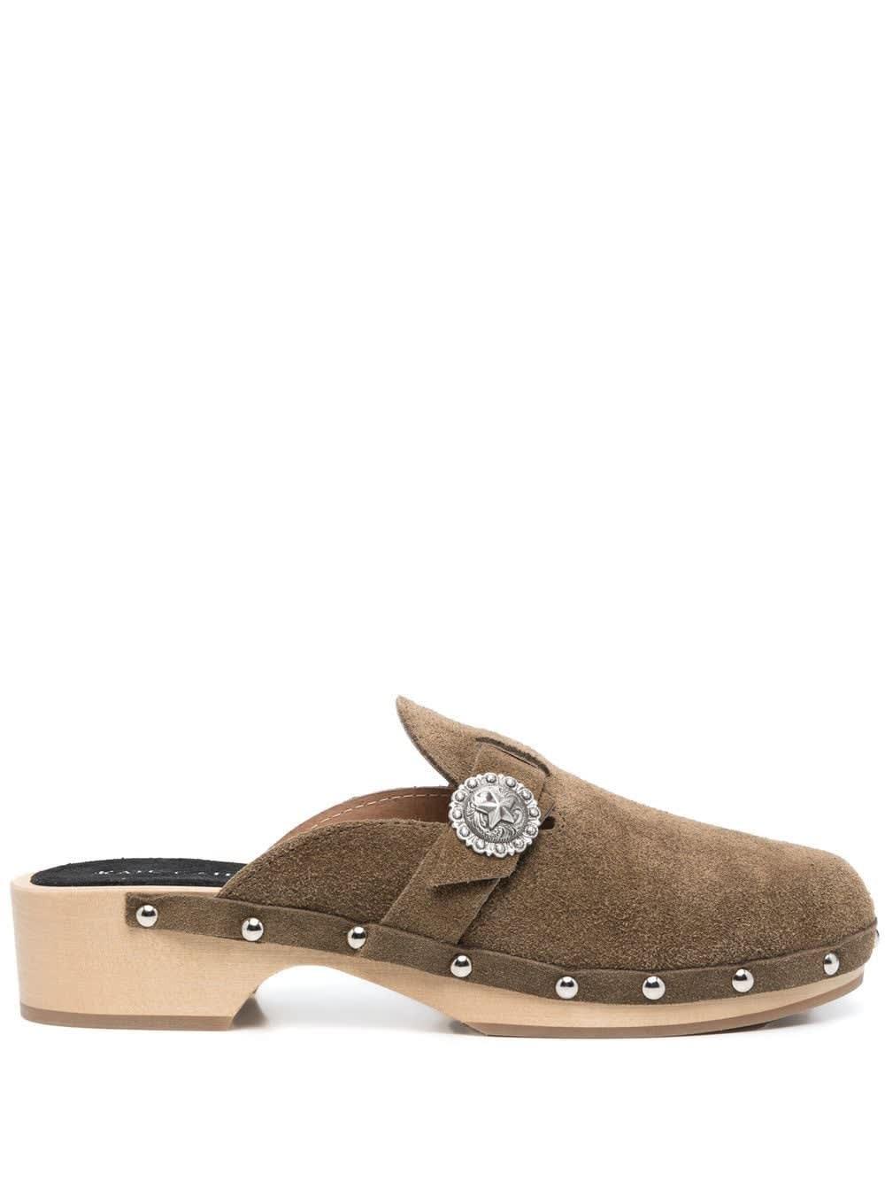 kate cate allegra suede clogs