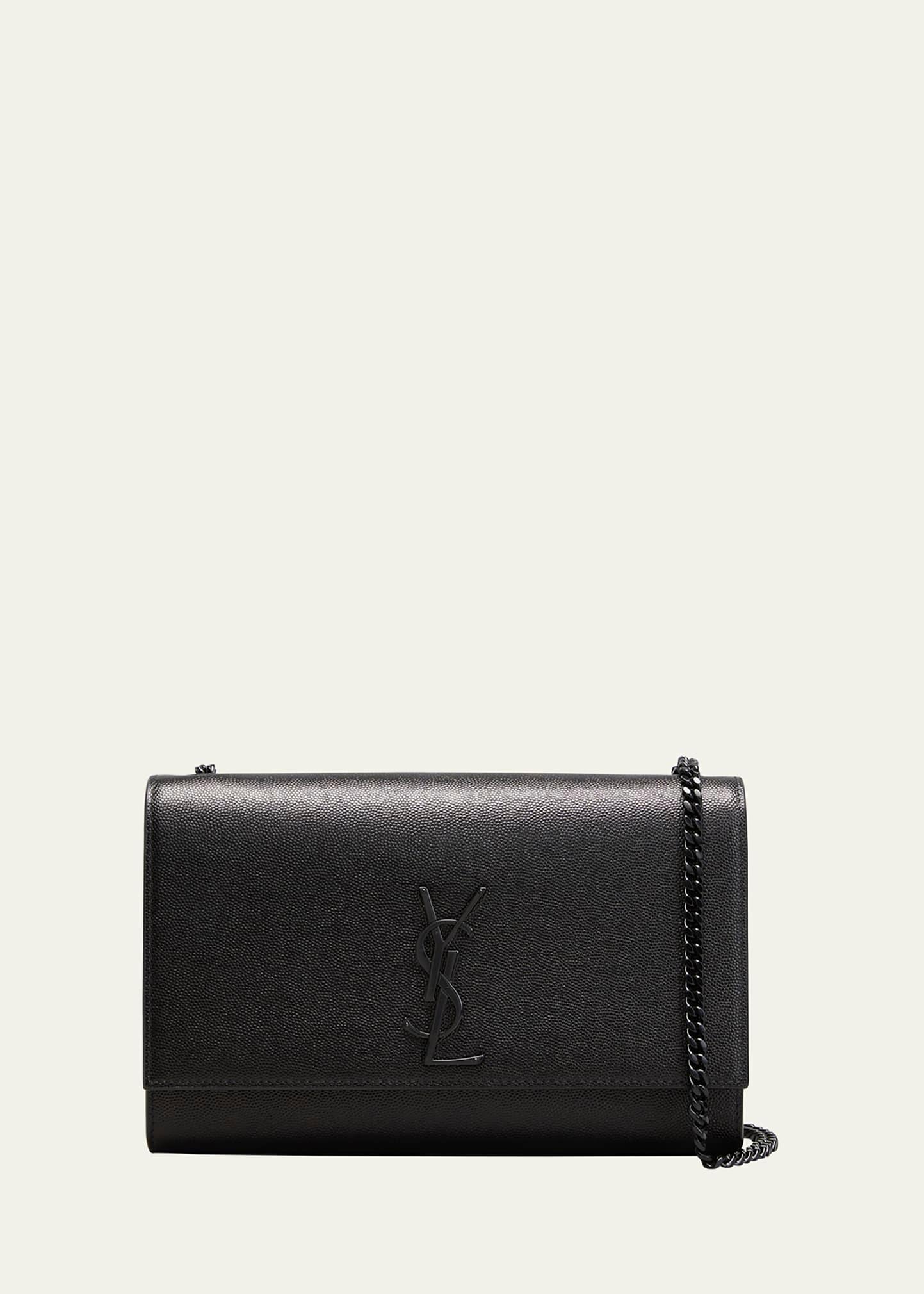 kate medium ysl crossbody bag in grained leather