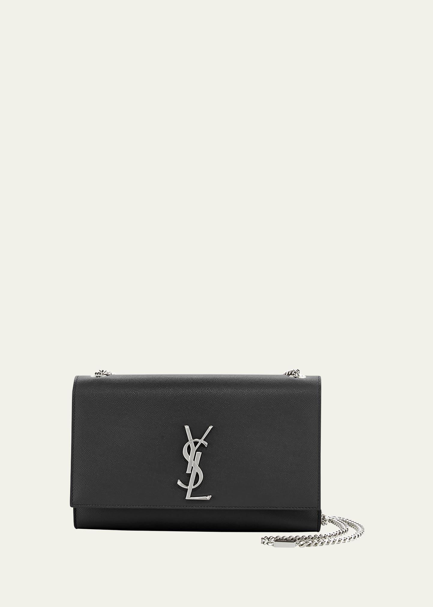 kate medium ysl crossbody bag in grained leather