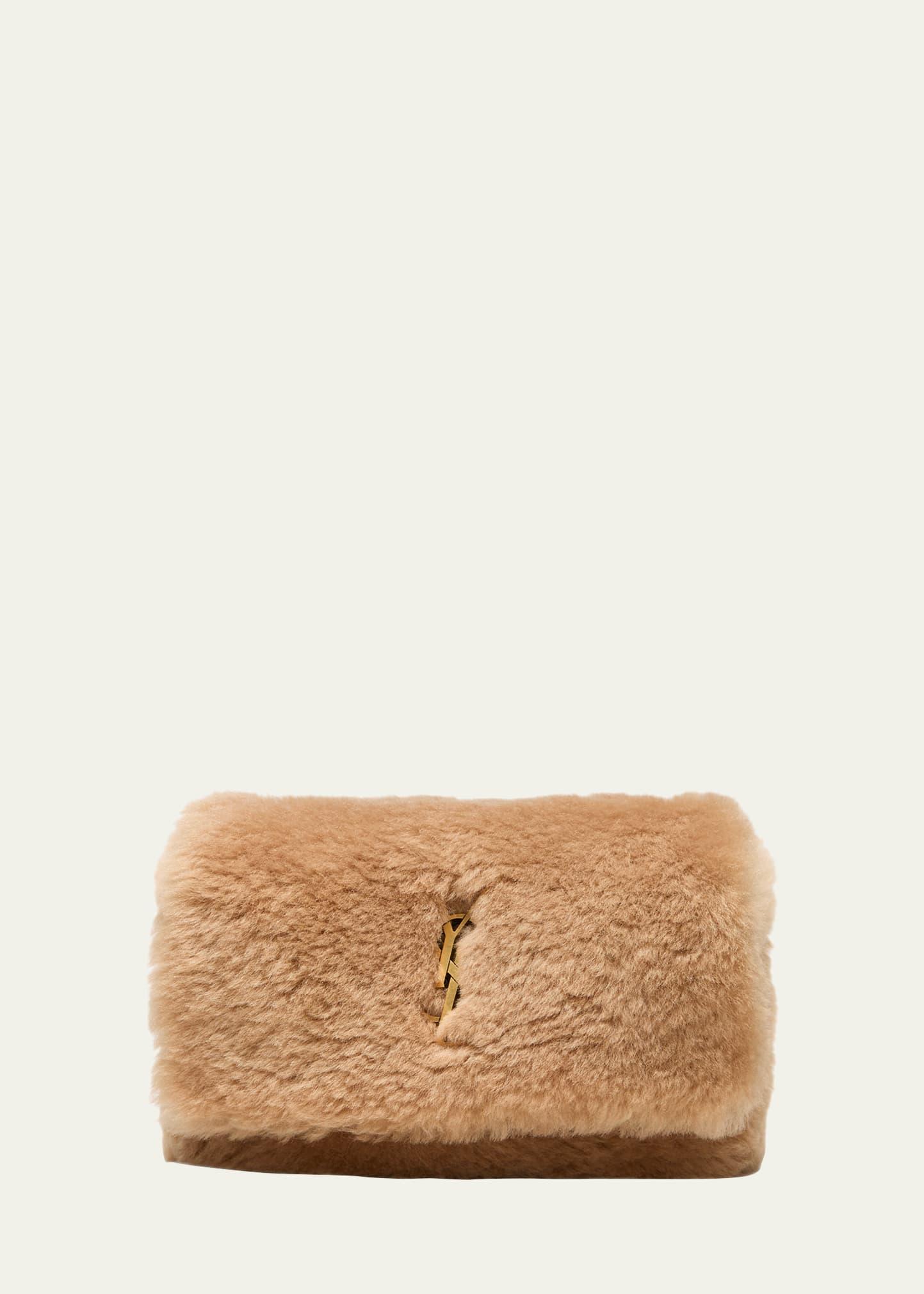 kate small ysl crossbody bag in shearling