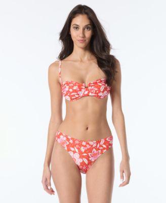 kate spade new york womens ruched bikini top high cut moderate coverage swim bottoms