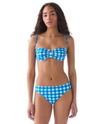 kate spade new york womens ruched bra top high leg bottoms