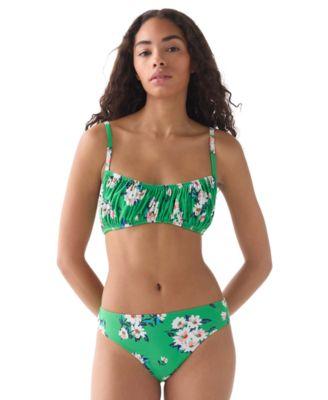 kate spade new york womens shirred bralette top high cut bottoms