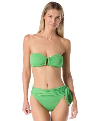 kate spade womens ring front bandeau top high waist bottom