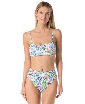 kate spade womens shirred bra bikini top shirred high waist bottom