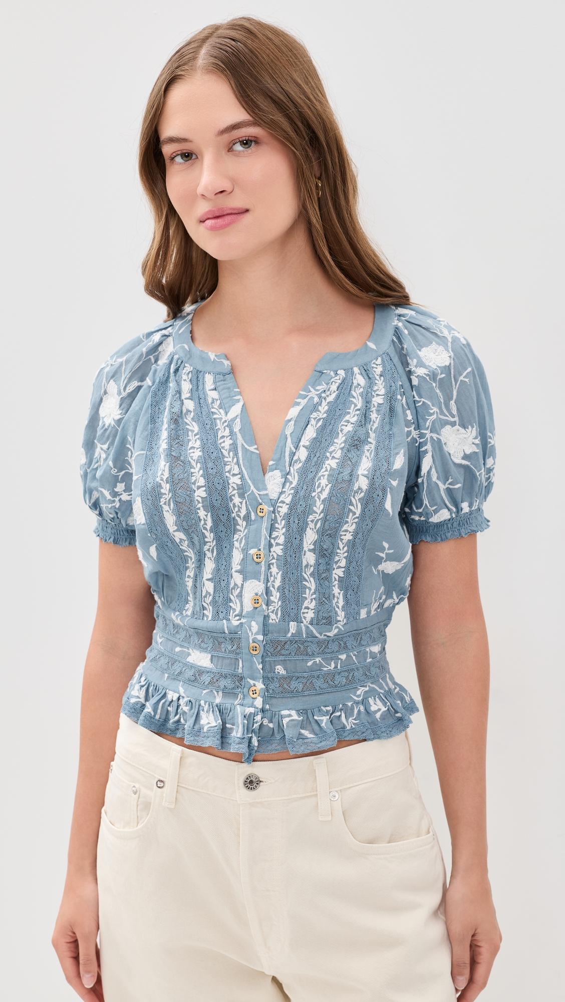 kathryn embroidered blouse