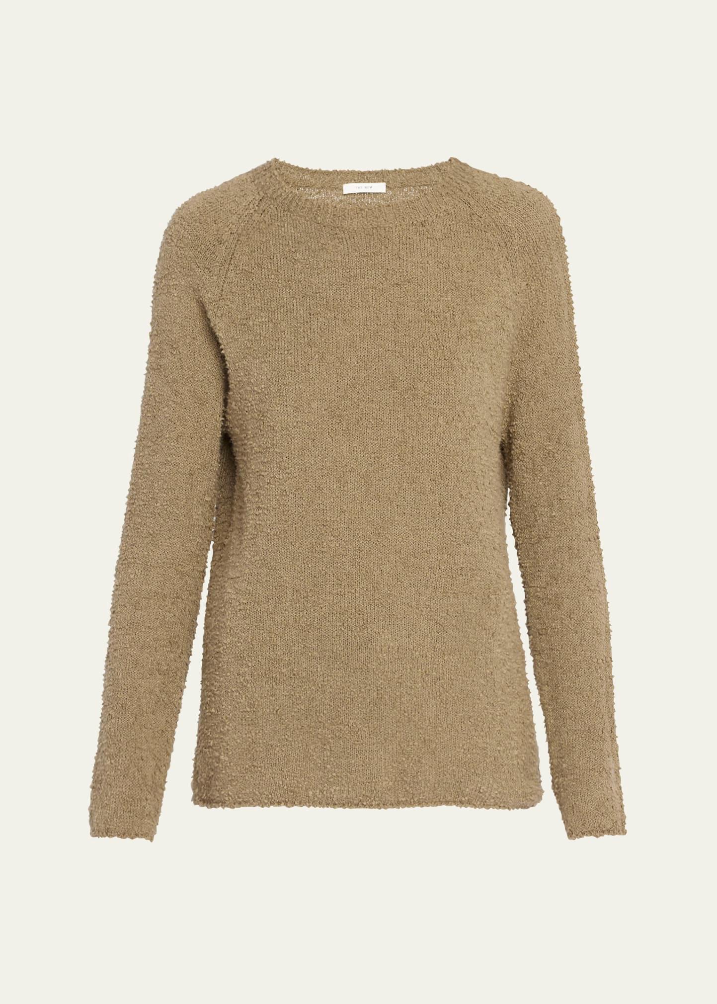kathy raglan-sleeve boucle knit sweater