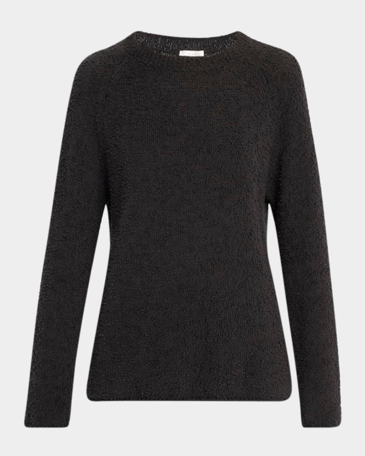 kathy raglan-sleeve boucle knit sweater
