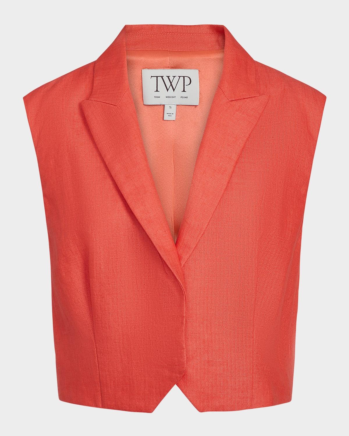 katie cotton-linen vest