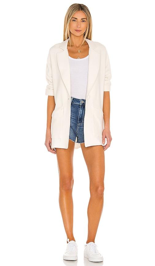 katie may city chic blazer in cream.