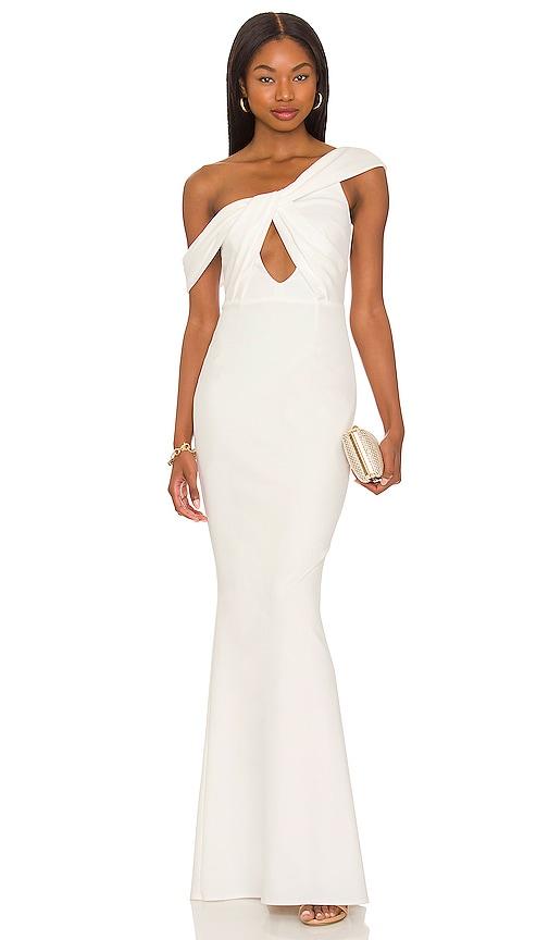katie may delilah gown in ivory.