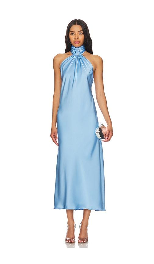 katie may marley dress in blue.