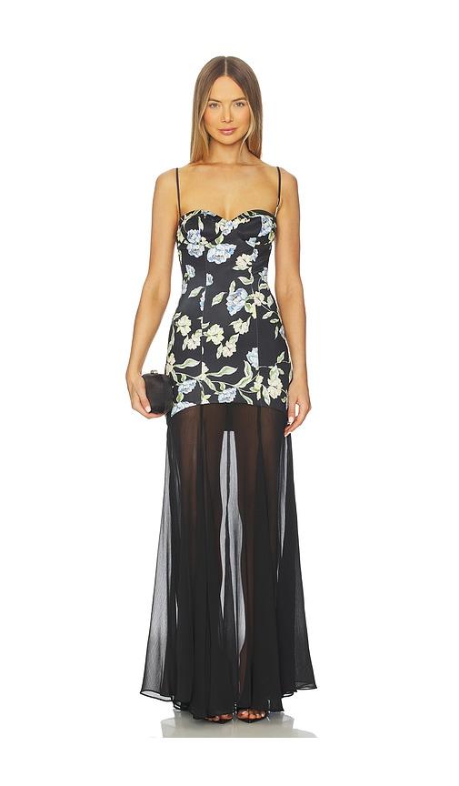 katie may meryl gown in black.