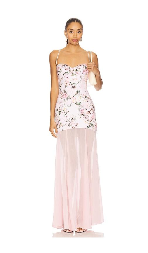 katie may meryl gown in blush.