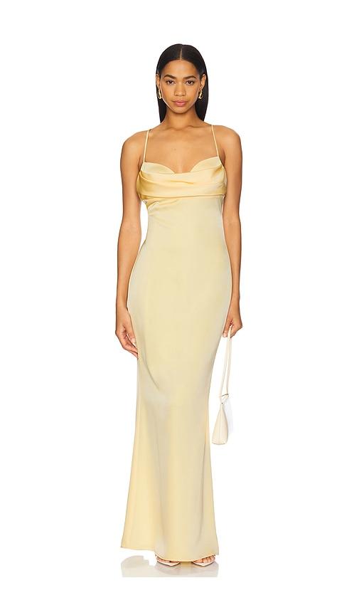 katie may tara gown in lemon.