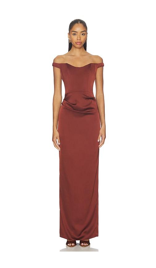 katie may tempest gown in brown.
