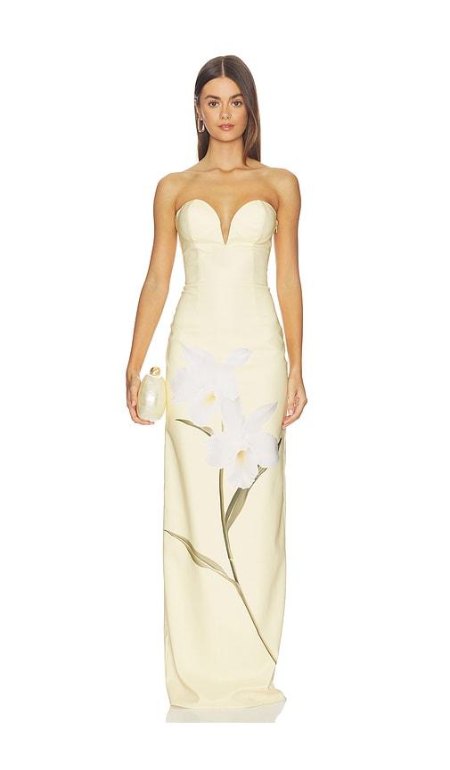katie may ursula gown in lemon.