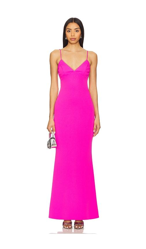 katie may vivian gown in fushia.