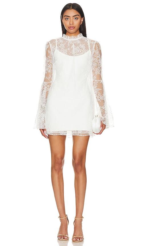 katie may x revolve leilani dress in white.