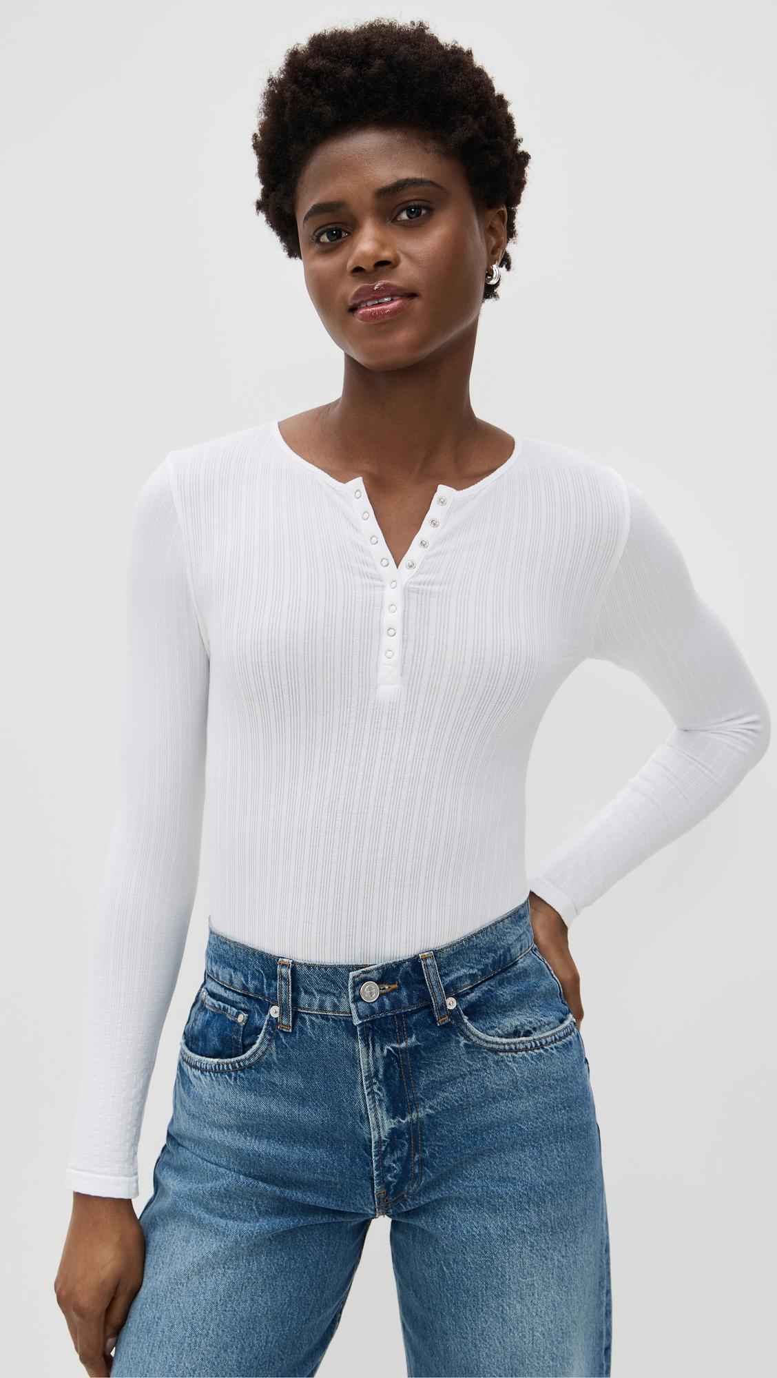 katrina cotton ribbed sea thong bodysuit