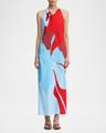 katy floral cowl-neck maxi dress