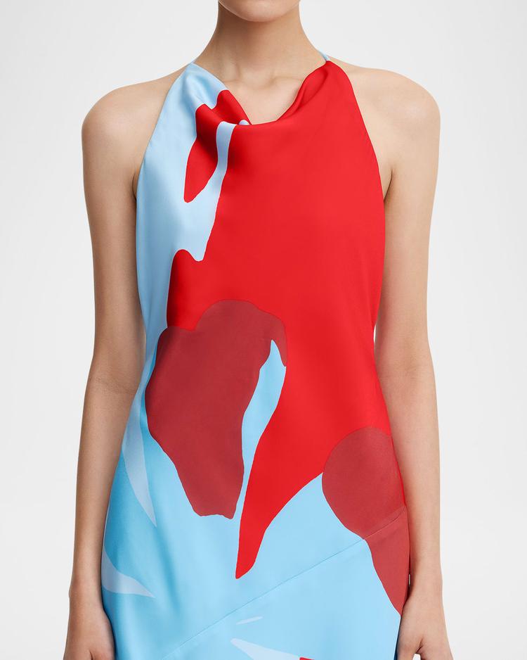 katy floral cowl-neck maxi dress
