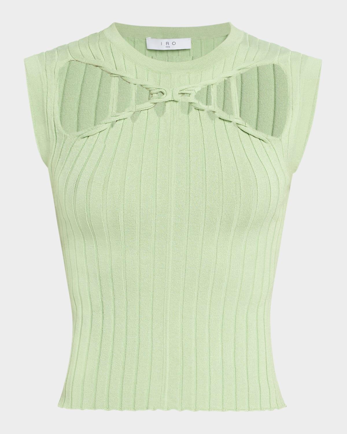 kayan cut-out sleeveless knit top