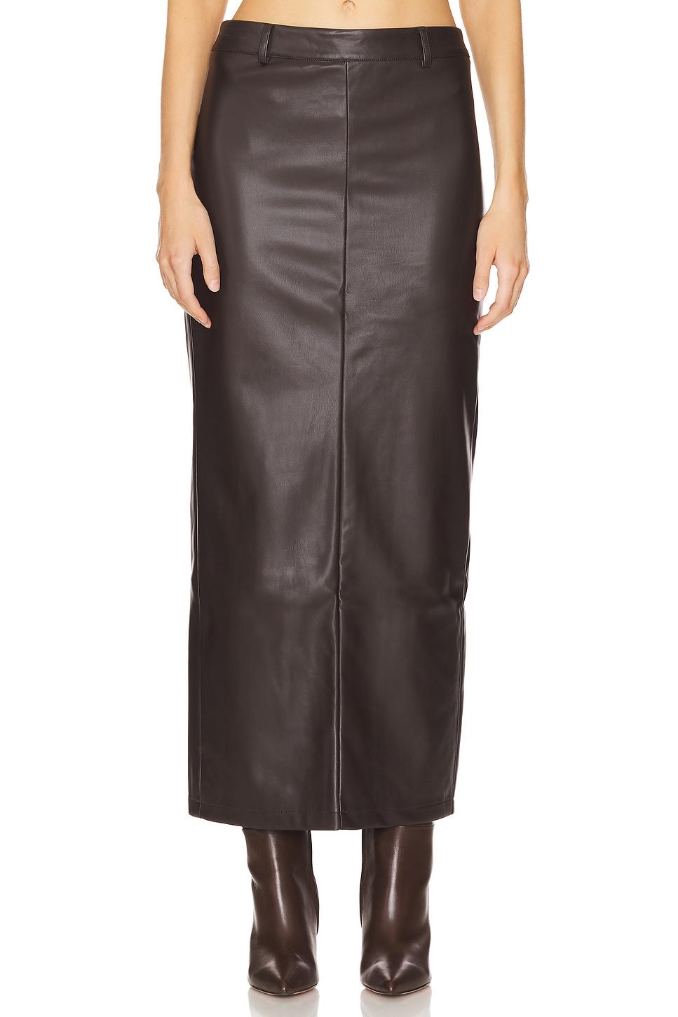 kayla faux leather skirt