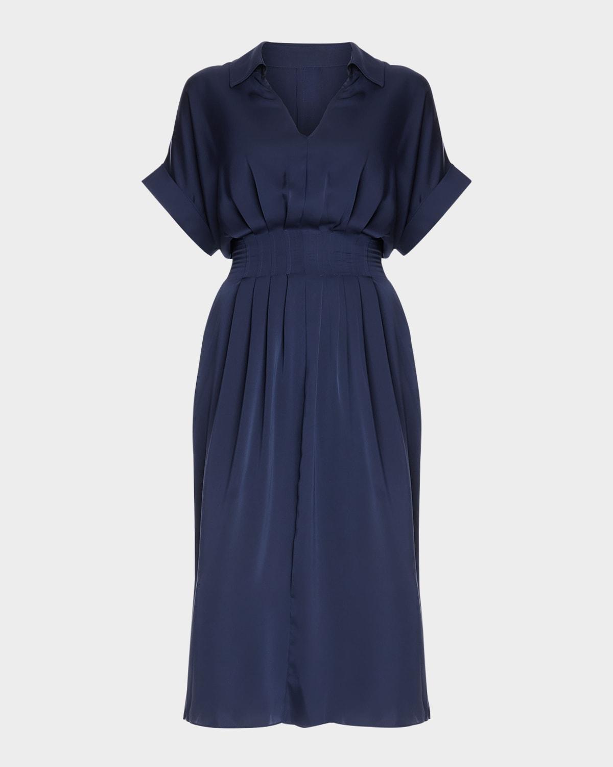 kayleigh satin midi dress