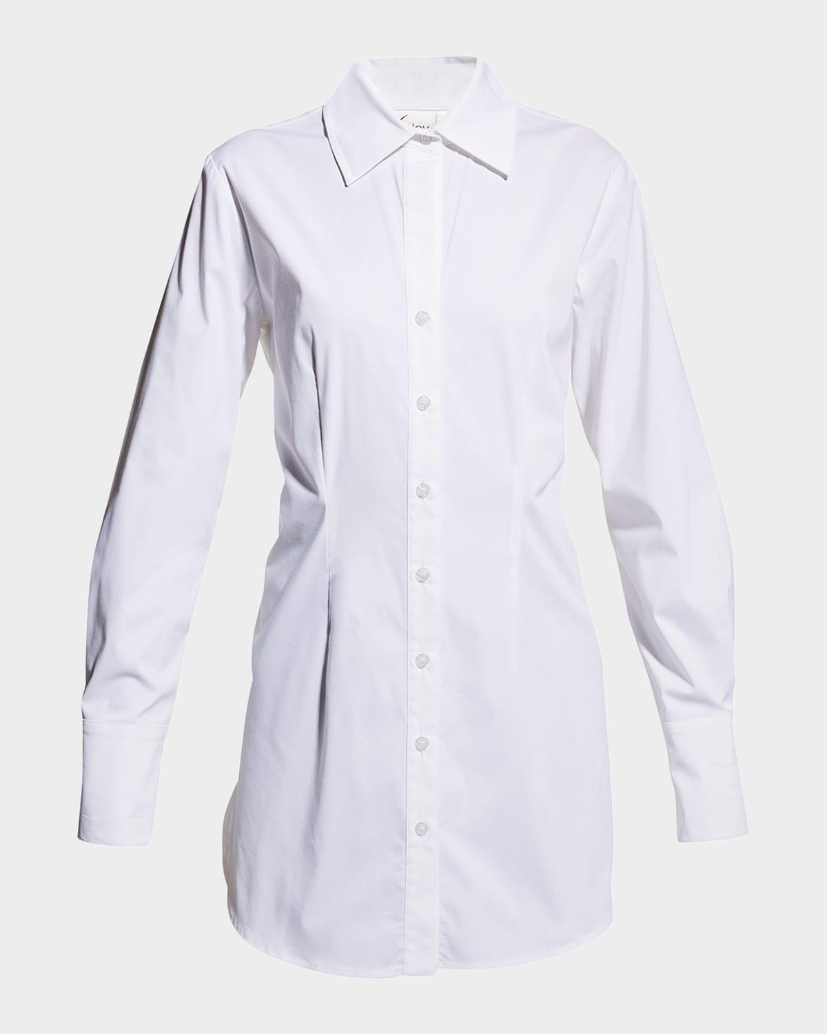 kaylynn easy button-front tunic shirt