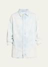 keanu ruched denim shirt