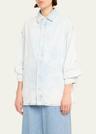 keanu ruched denim shirt