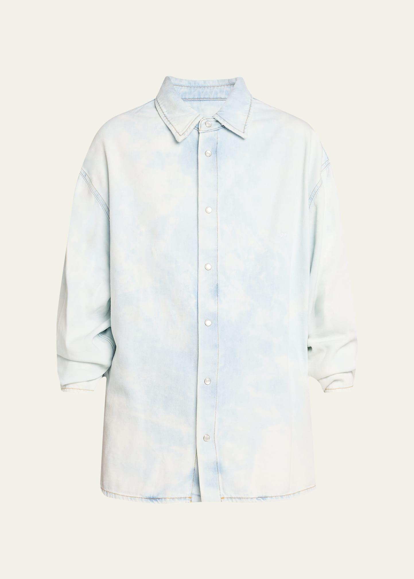 keanu ruched denim shirt