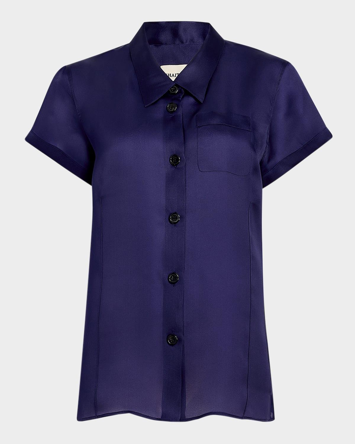 keefe short-sleeve silk shirt