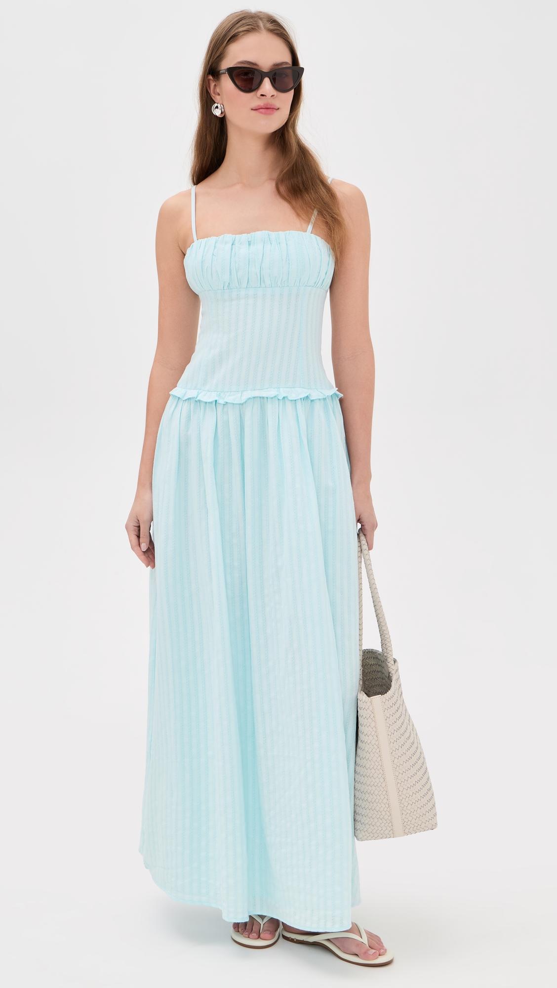keily square neck maxi dress