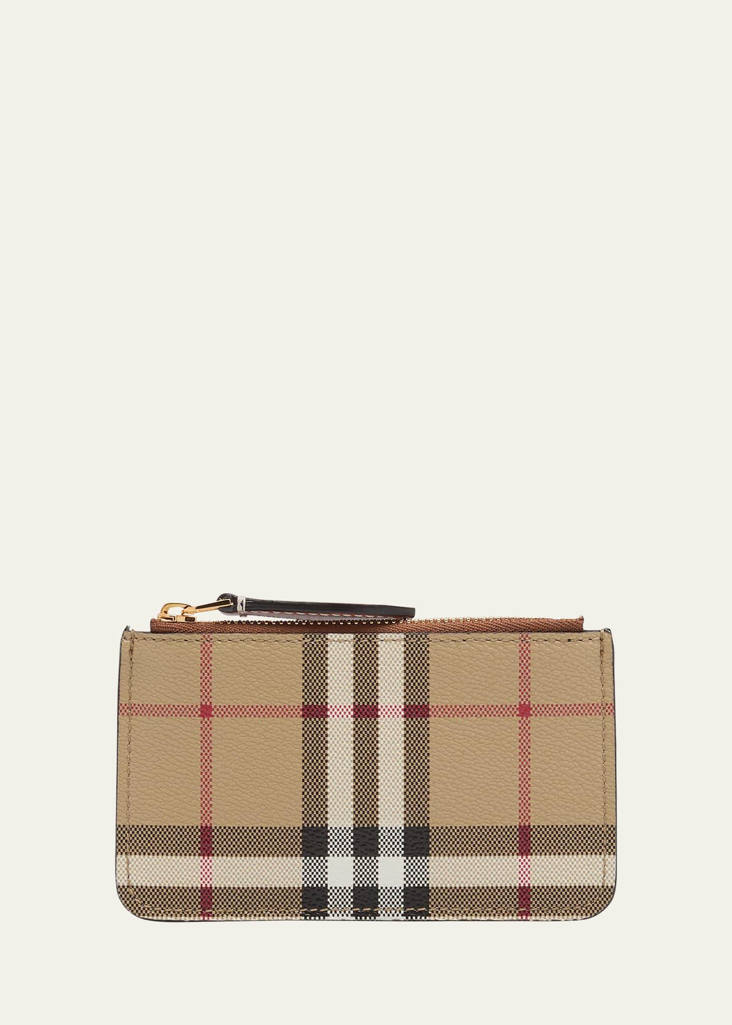 kelbrook check zip wallet