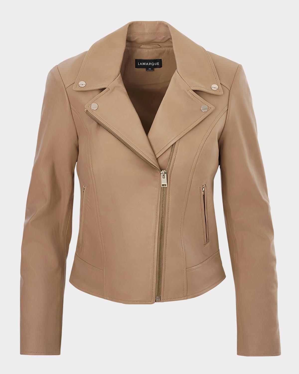 kelsey leather biker jacket