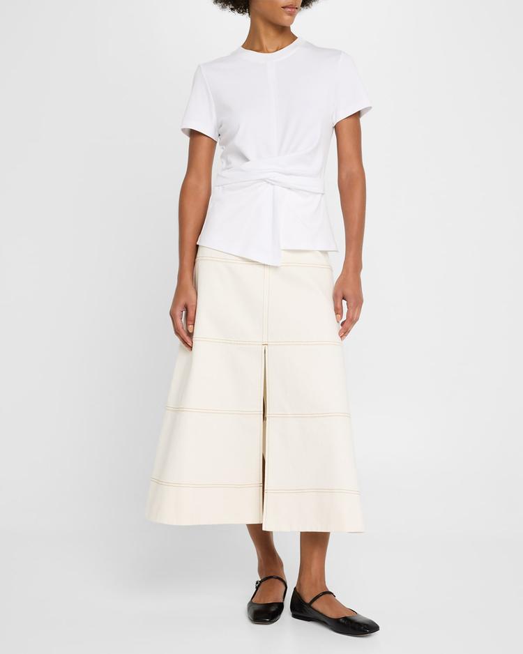 kelsey short-sleeve gathered tee