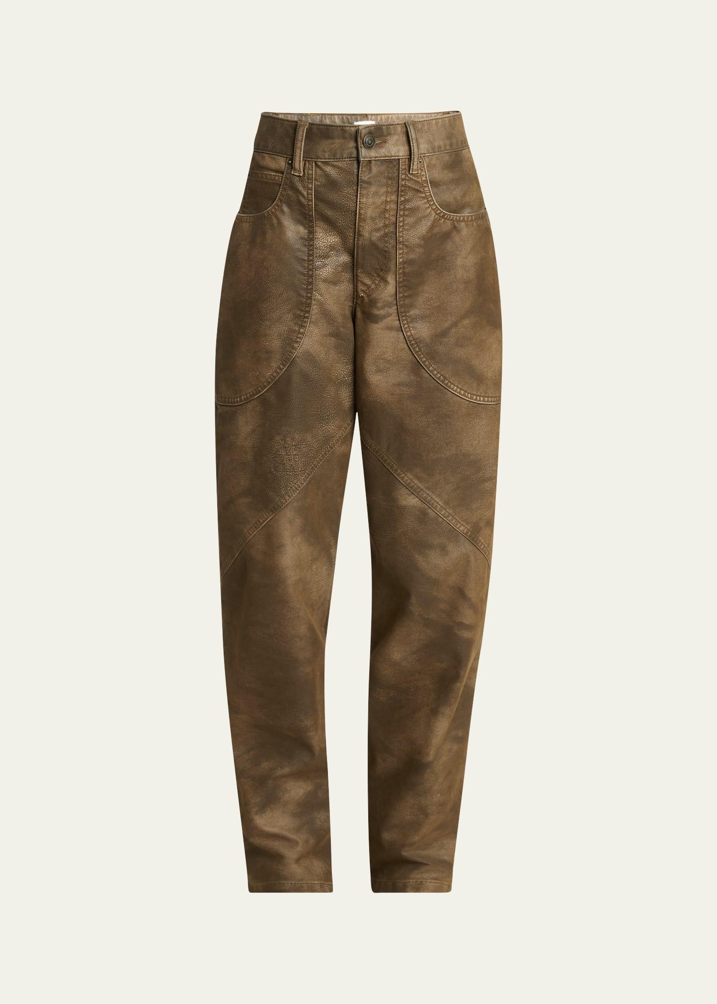 kelvina tapered faux leather pants