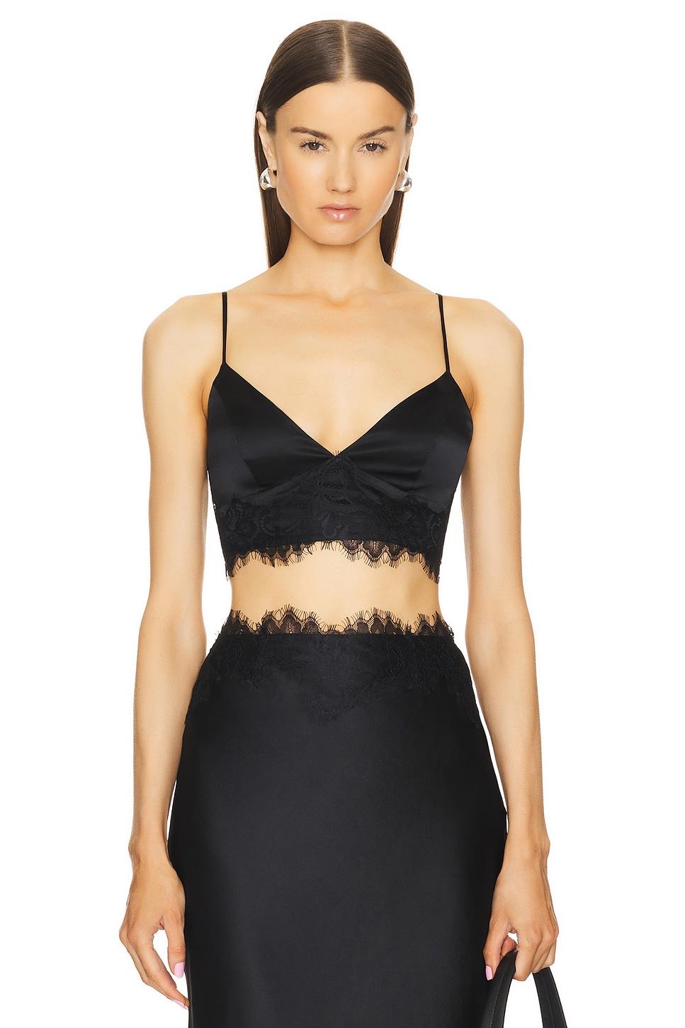 kelvis lace trim bra top