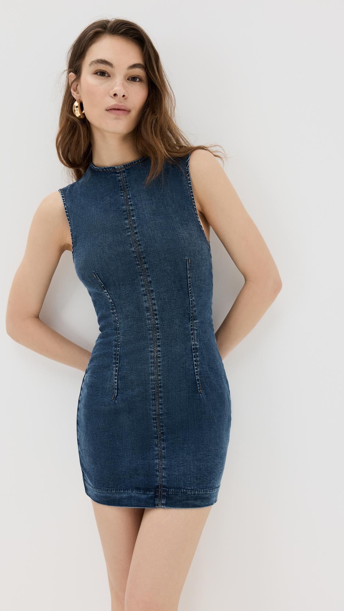 kendi denim mini dress