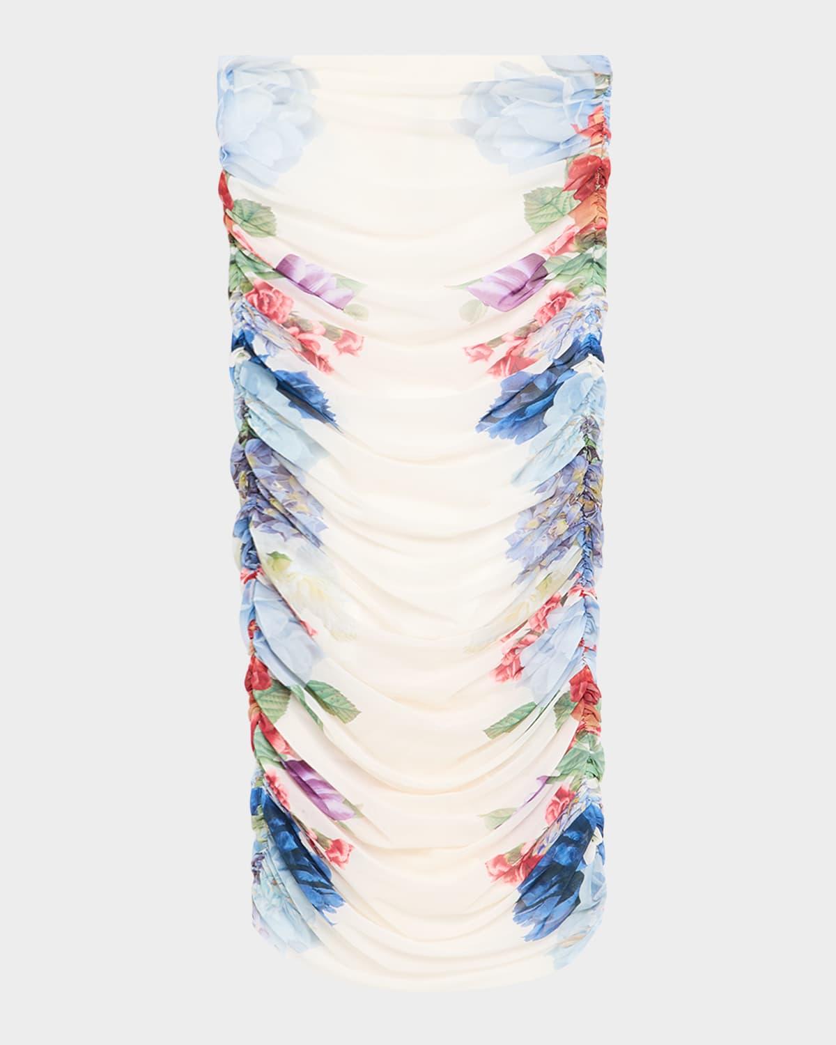 kennah ruched midi skirt