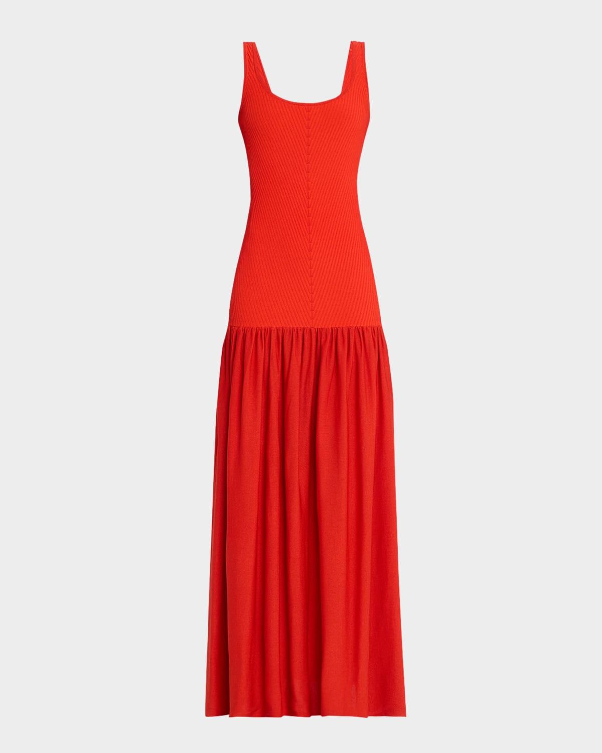 kennedi knit drop-waist dress